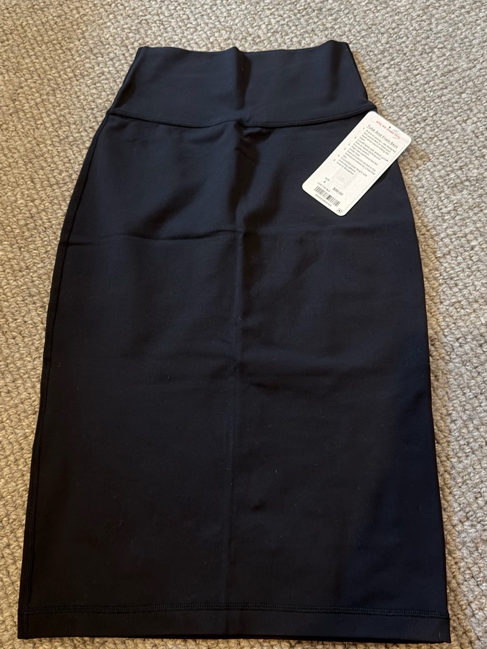 Lululemon Tube and From Black High-Waist Pencil Skirt